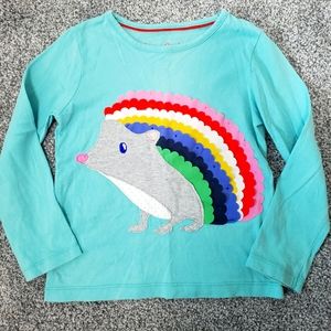 Mini Boden Rainbow Hedgehog Tee 🦔🌈